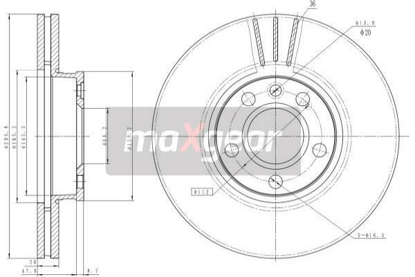 Tarcza hamulcowa 19-1035 MAXGEAR