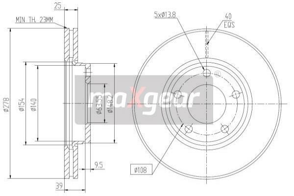 Tarcza hamulcowa 19-1266 MAXGEAR