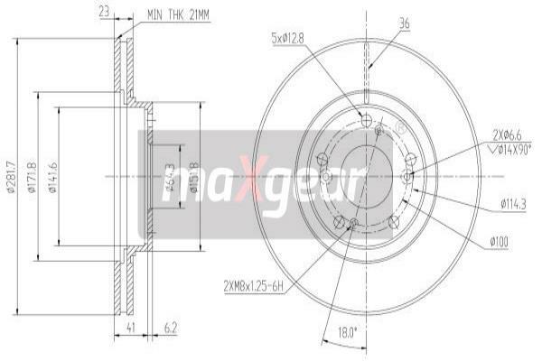 Tarcza hamulcowa 19-1324 MAXGEAR