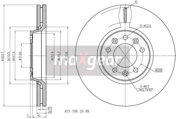 Tarcza hamulcowa 19-1877 MAXGEAR