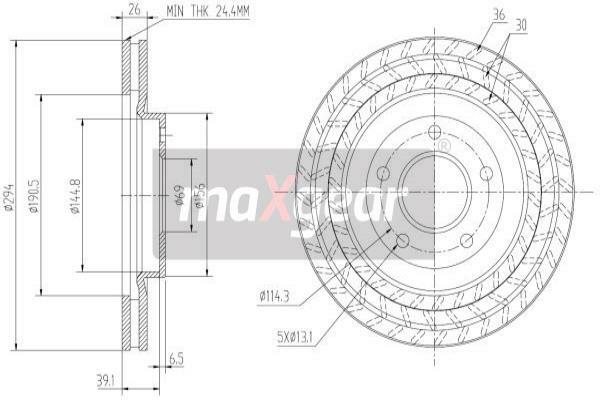 Tarcza hamulcowa 19-2273 MAXGEAR