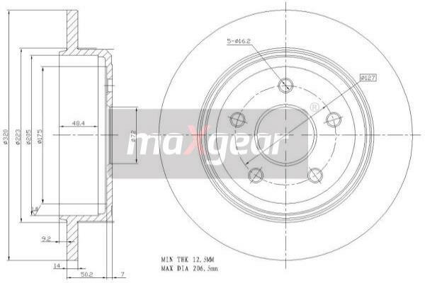 Tarcza hamulcowa 19-2279 MAXGEAR