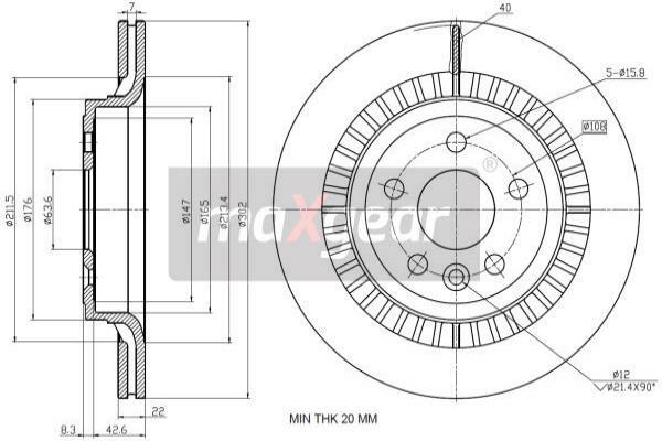 Tarcza hamulcowa 19-2335 MAXGEAR