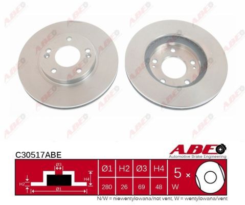Tarcza hamulcowa C30517ABE ABE
