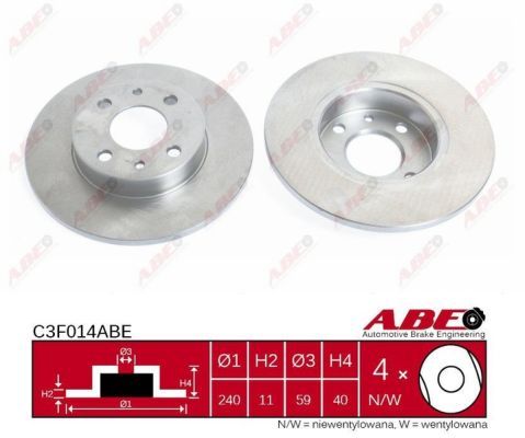 Tarcza hamulcowa C3F014ABE ABE