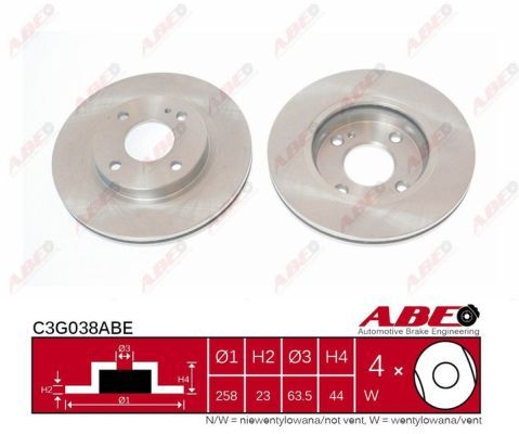 Tarcza hamulcowa C3G038ABE ABE