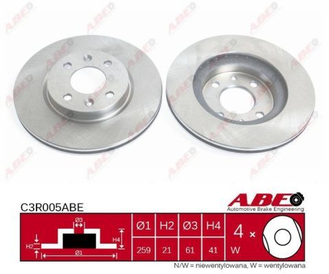 Tarcza hamulcowa C3R005ABE ABE