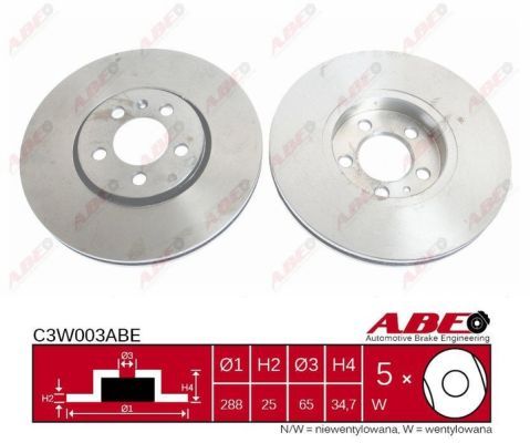 Tarcza hamulcowa C3W003ABE ABE