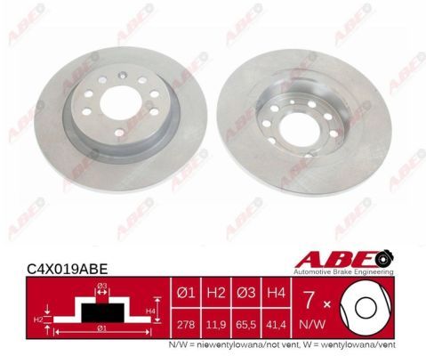 Tarcza hamulcowa C4X019ABE ABE