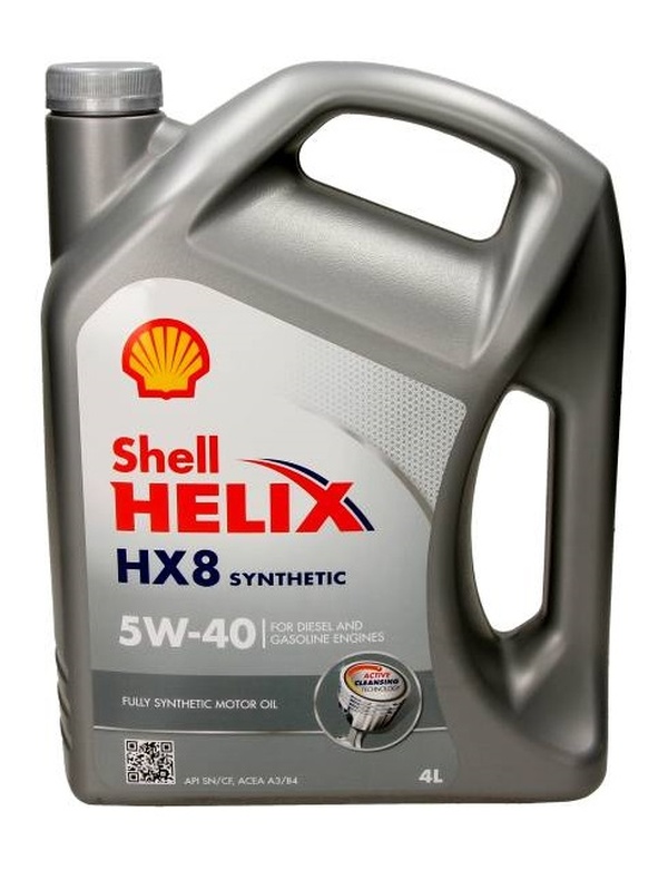 OLEJ SHELL 5W40 4L HELIX HX8 SN / A3/B4 / 229.3 / 502.00 505.00 / 229.3 / RN710 / 9.5 550070336 SHELL