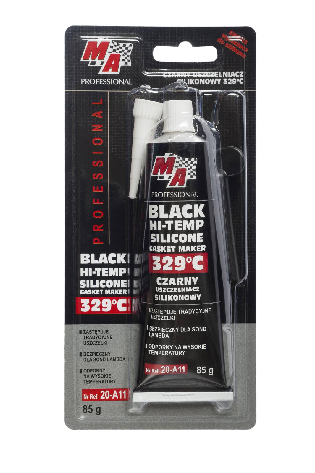 USZCZELNIACZ SILIKONOWY CZARNY -59°C : 329°C   85G MA PROFESSIONAL SZT AMTRA 20-A11 AMTRA