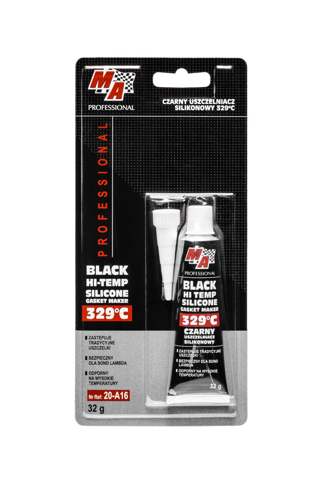 USZCZELNIACZ SILIKONOWY CZARNY -59°C : 329°C   32G MA PROFESSIONAL SZT AMTRA 20-A16 AMTRA
