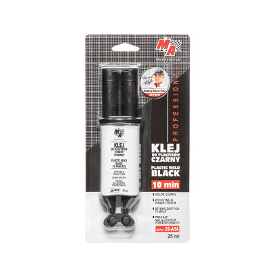 AKCESORIA CHEMIA ROZNE KLEJ DO PLASTIKOW 10 MINUT CZARNY - STRZYKAWKA 25ML MA PROFESS 20-A54 AMTRA