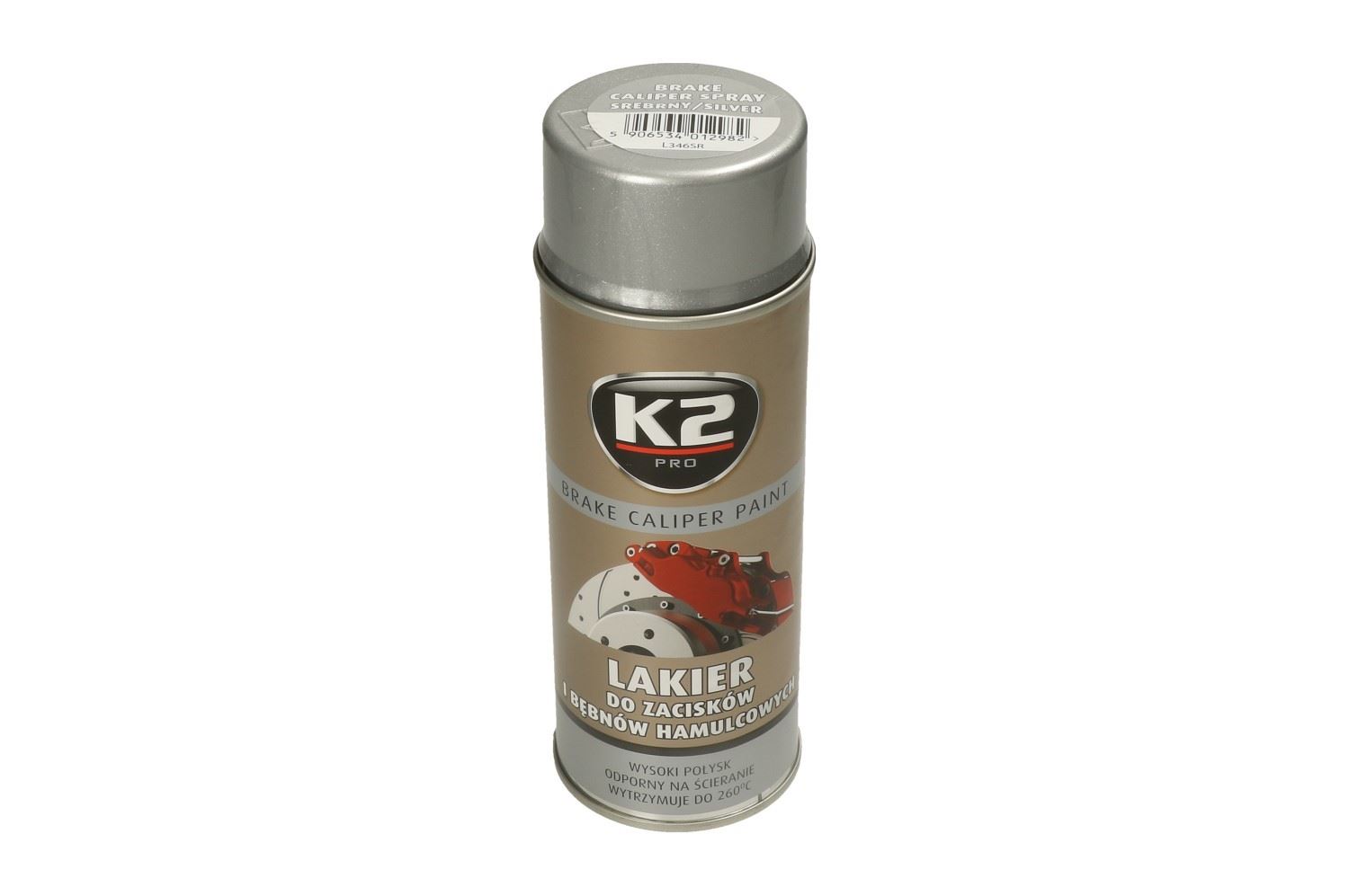 Lakier do Zacisków Hamulcowych -srebrny 400ML K2 L346SR  Lakier L346SR  K2
