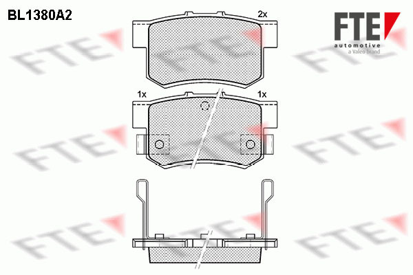 Klocki hamulcowe - komplet BL1380A2 FTE automotive GmbH