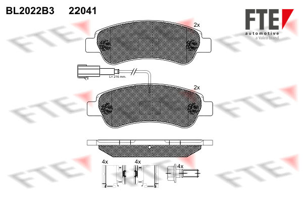 Klocki hamulcowe - komplet BL2022B3 FTE automotive GmbH