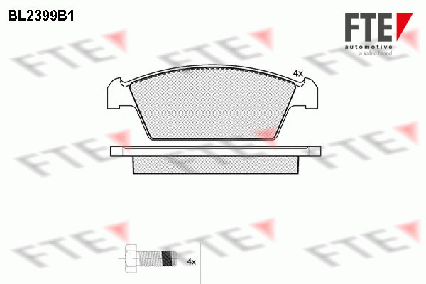 Klocki hamulcowe - komplet BL2399B1 FTE automotive GmbH