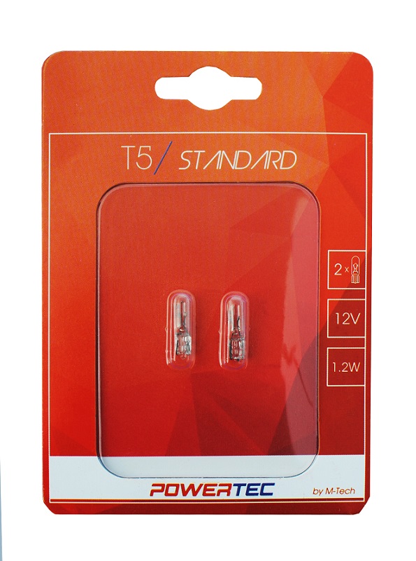 ZAROWKA 12V W1.2W 1.2W W2X4.6D /CALOSZKLANA/ POWERTEC BLISTER 2- SZT OPTIMA PTZ29-02B M-TECH