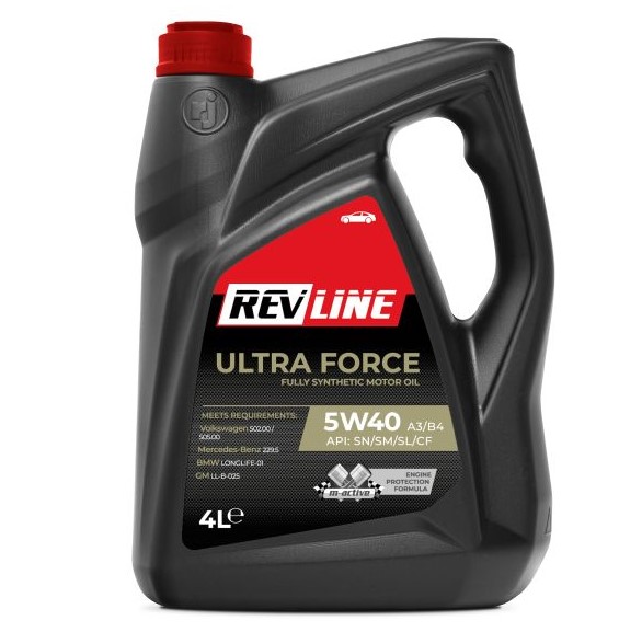 Olej silnikowy ULTRA FORCE (4L) 5W40 SYNTHETIC 5W40 REVLINE