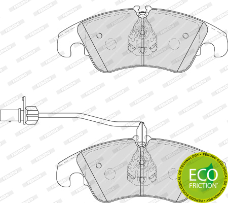 Klocki hamulcowe - komplet, PREMIER ECO FRICTION FDB4044 FERODO