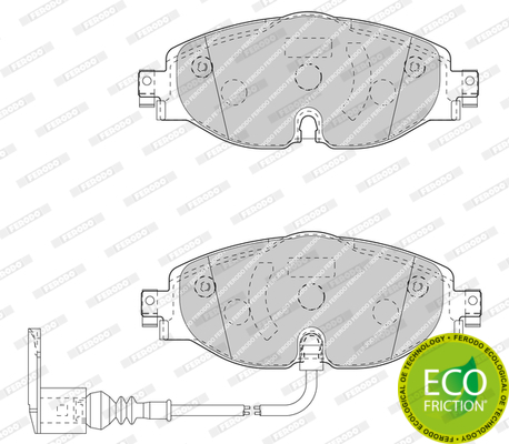 Klocki hamulcowe - komplet, PREMIER ECO FRICTION FDB4433 FERODO