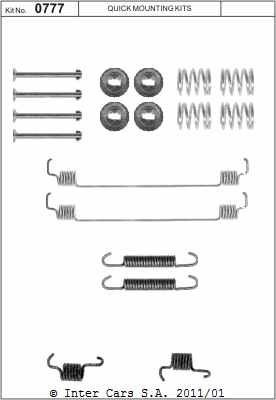 Zestaw montażowy szczęk hamulcowych 0777 Quick Brake ApS