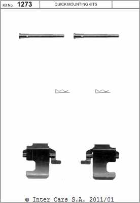 Zestaw montażowy klocka hamulcowego 1273 Quick Brake ApS