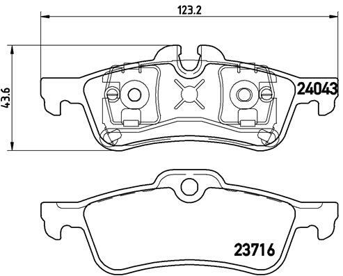 Klocki hamulcowe - komplet P 06 032 BREMBO