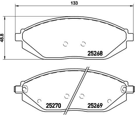 Klocki hamulcowe - komplet P 10 054 BREMBO