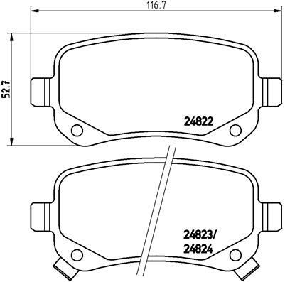 Klocki hamulcowe - komplet P 11 021 BREMBO