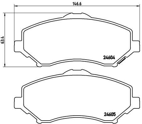 Klocki hamulcowe - komplet P 11 025 BREMBO