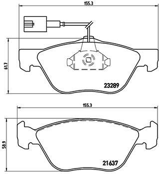 Klocki hamulcowe - komplet, DIRECTIONAL BRAKE PADS P 23 077 BREMBO