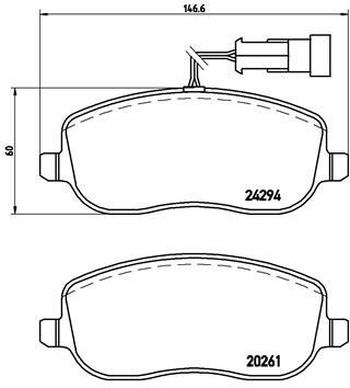 Klocki hamulcowe - komplet P 23 100 BREMBO