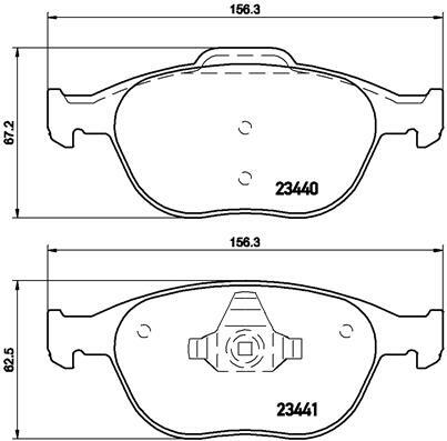 Klocki hamulcowe - komplet, DIRECTIONAL BRAKE PADS P 24 071 BREMBO