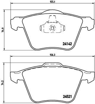 Klocki hamulcowe - komplet P 24 077 BREMBO