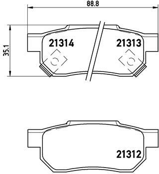 Klocki hamulcowe - komplet P 28 017 BREMBO