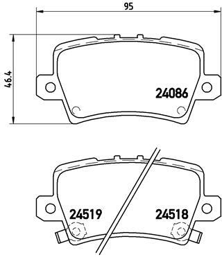 Klocki hamulcowe - komplet P 28 038 BREMBO
