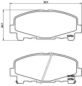 Klocki hamulcowe - komplet P 28 043 BREMBO