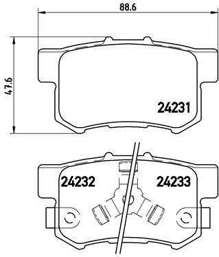 Klocki hamulcowe - komplet P 28 051 BREMBO