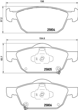 Klocki hamulcowe - komplet P 28 076 BREMBO