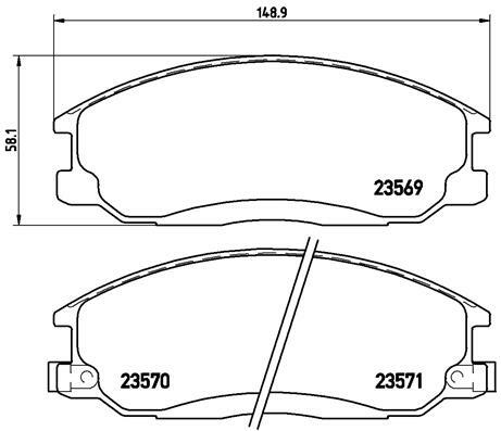 Klocki hamulcowe - komplet P 30 013 BREMBO