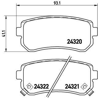 Klocki hamulcowe - komplet P 30 025 BREMBO
