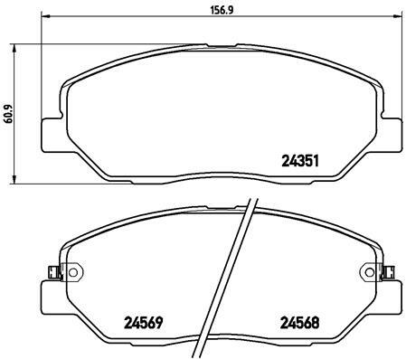 Klocki hamulcowe - komplet P 30 036 BREMBO
