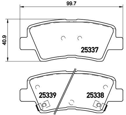 Klocki hamulcowe - komplet P 30 067 BREMBO
