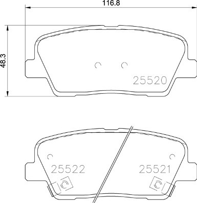 Klocki hamulcowe - komplet P 30 104 BREMBO