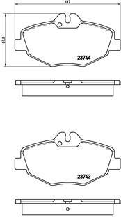 Klocki hamulcowe - komplet, DIRECTIONAL BRAKE PADS P 50 049 BREMBO
