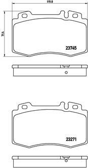 Klocki hamulcowe - komplet P 50 053 BREMBO