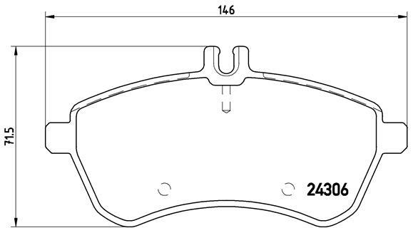 Klocki hamulcowe - komplet, DIRECTIONAL BRAKE PADS P 50 067 BREMBO