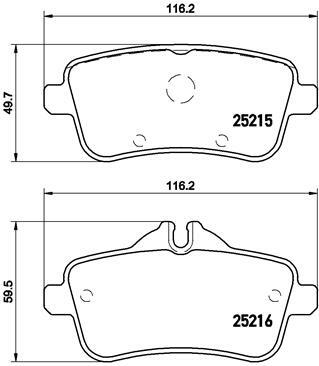 Klocki hamulcowe - komplet P 50 099 BREMBO