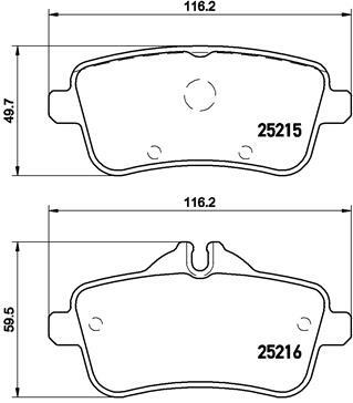 Klocki hamulcowe - komplet P 50 100 BREMBO